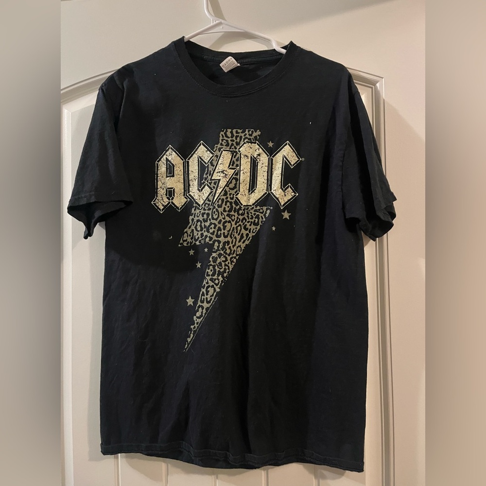Black & Cheetah AC/DC Graphic T-Shirt